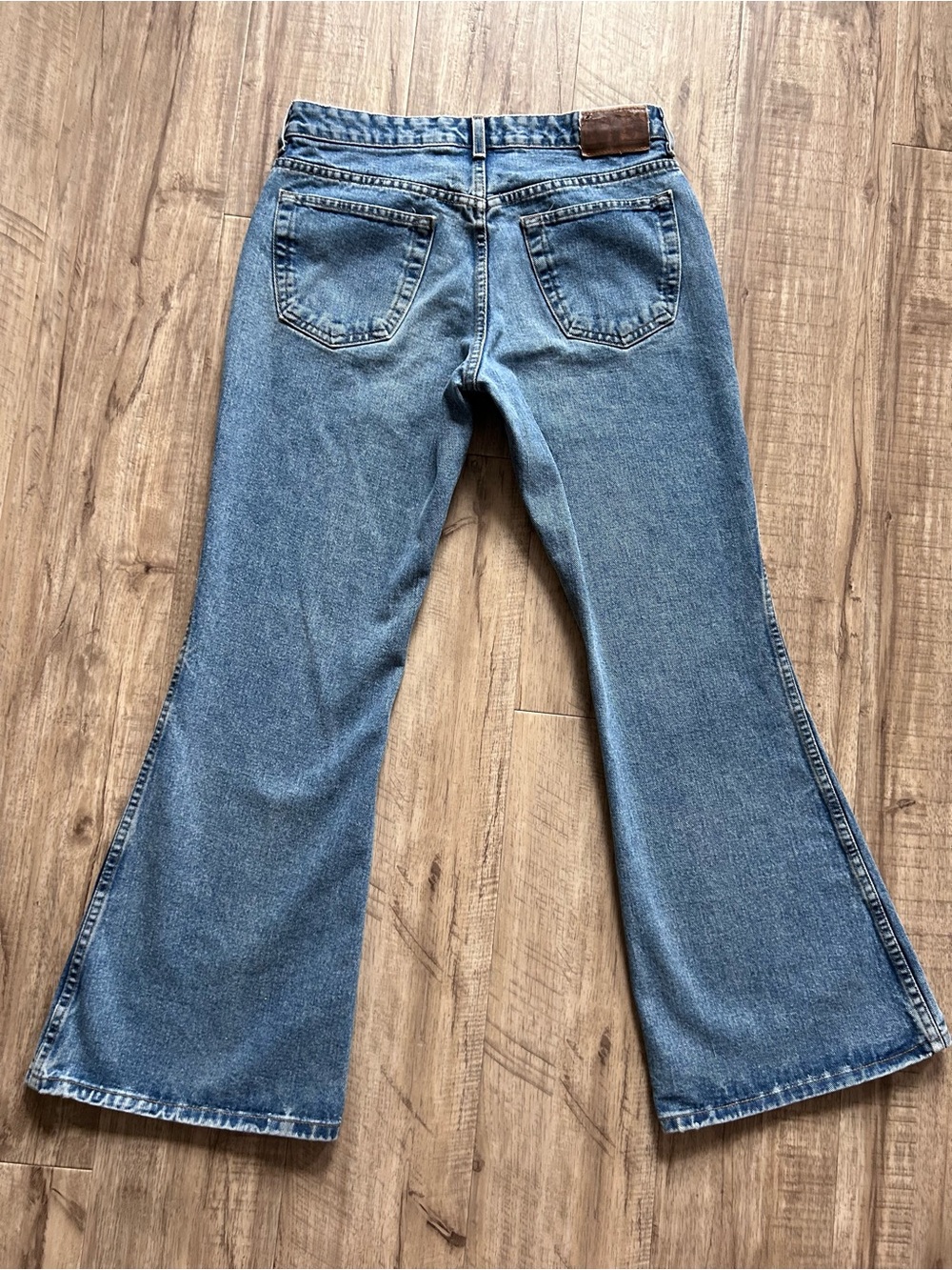 Vintage Nevada flare bell bottom blue denim jeans 90’s y2k 100% cotton festival